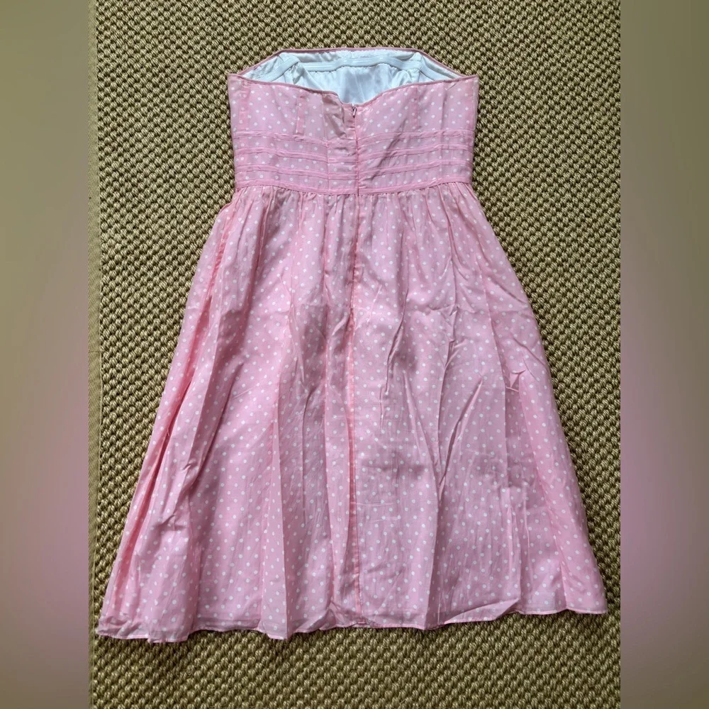 Lilly Pulitzer Pink Polka Dot Fit-and-Flare Dress Katrina Iced Pink Size 6 - Picture 2 of 4